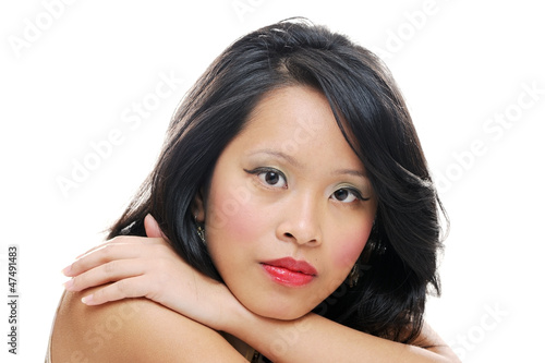 Serious girl portrait