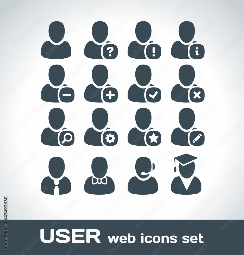 User Web Icons Set User Web Icons Set
