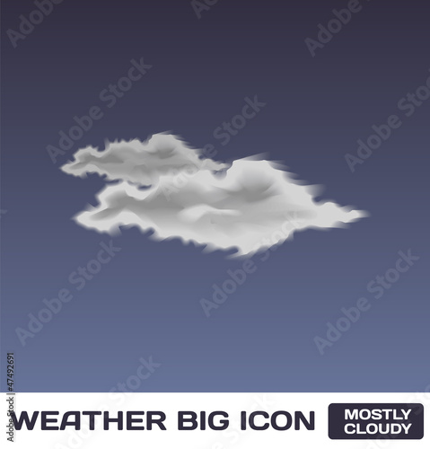 Vector Mostly Cloudy Icon
