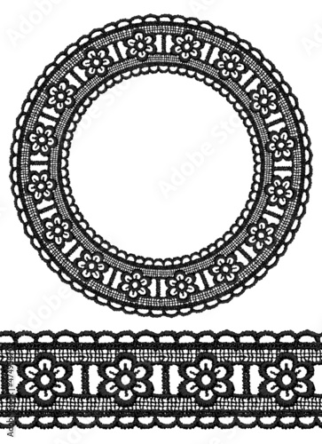 Round openwork lace border.