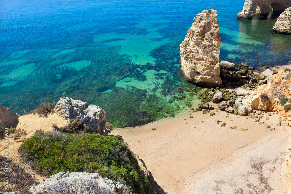 Cliffs at Algarve beach, south of Portugal