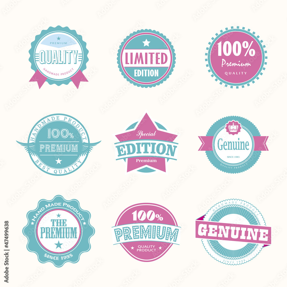 Collection of Premium and High Quality labels Collection of Premium and High Quality labels