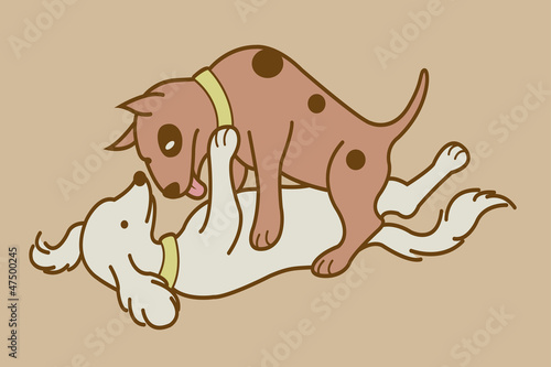 Making love position 2, Erotic couple dogs version