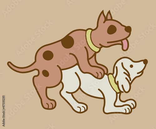 Making love position 6, Erotic couple dogs version