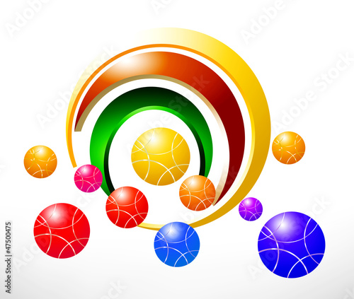 Colorful balls abstract background photo