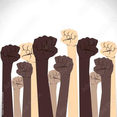 closed hand show the unity