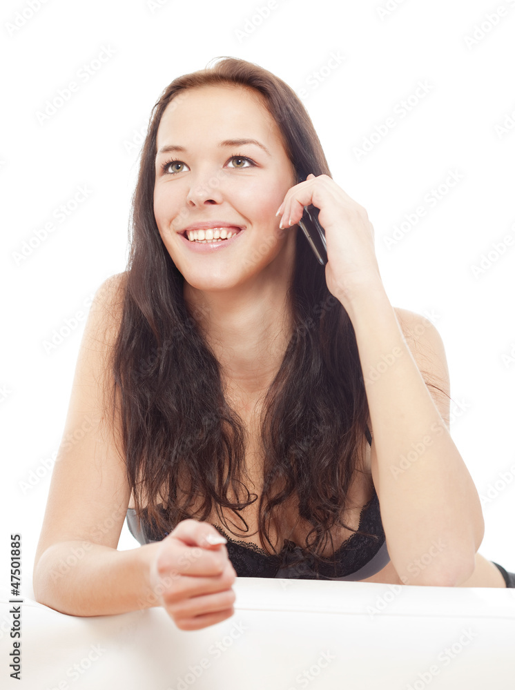 girl talking on mobile phone girl talking on mobile phone