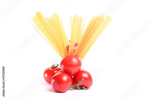 Spaghetti und Tomaten