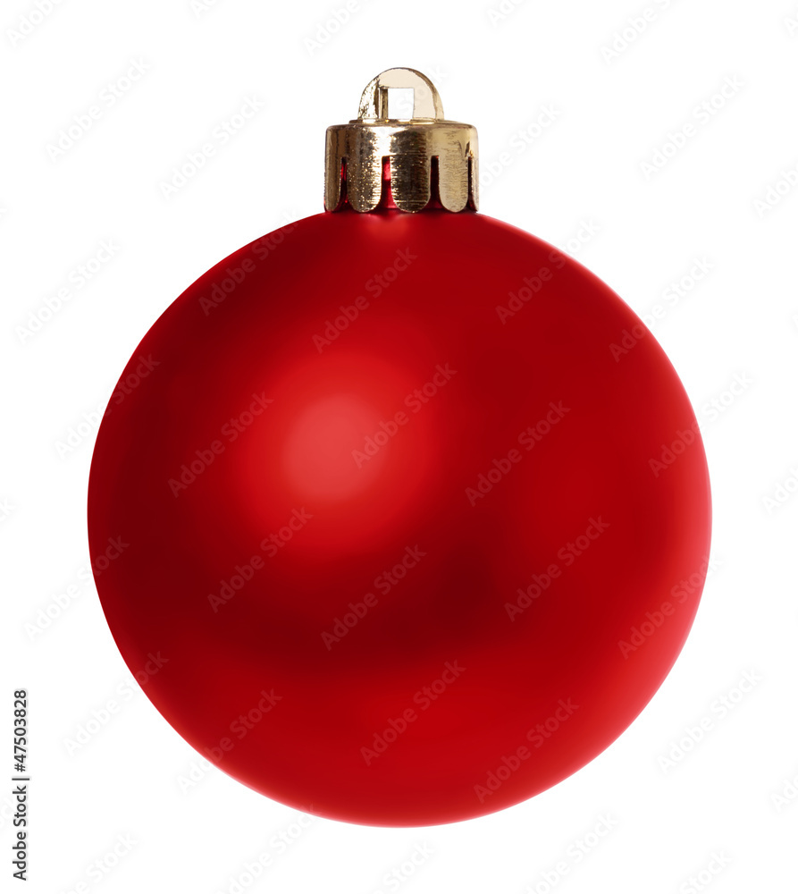 Red Bauble isolated clipping path Red Bauble isolated clipping path