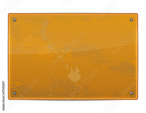 Blank grungy metal board