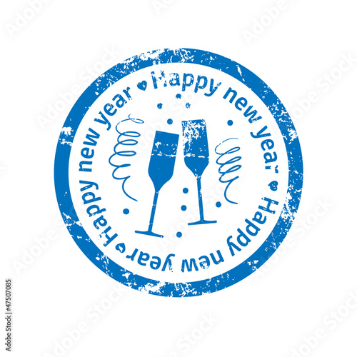 Canvas Print Stempel - Happy New Year