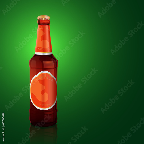 Vector beer bottle