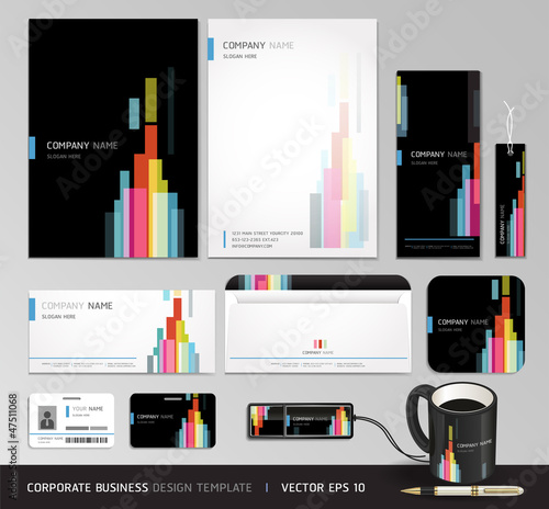 Corporate identity business set design. Abstract background
