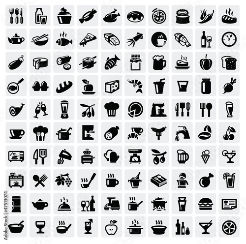 food icons set