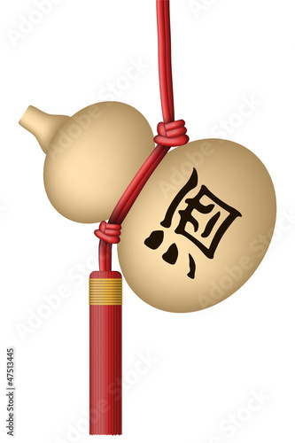 chinese traditional wine bottle with calabash shape