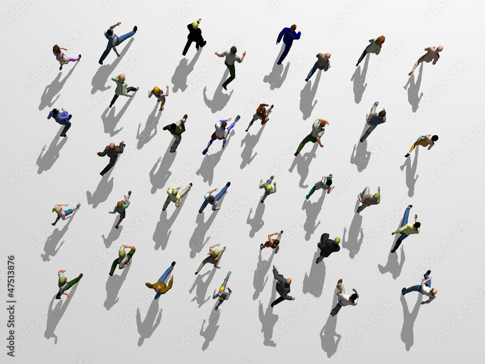 custom made wallpaper toronto digitalTrend, Crowd of people runs in one direction