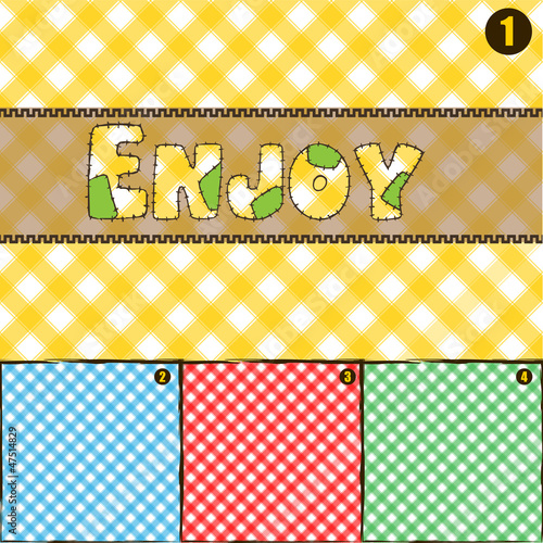 4 Colour Pic Nic Pattern Texture.