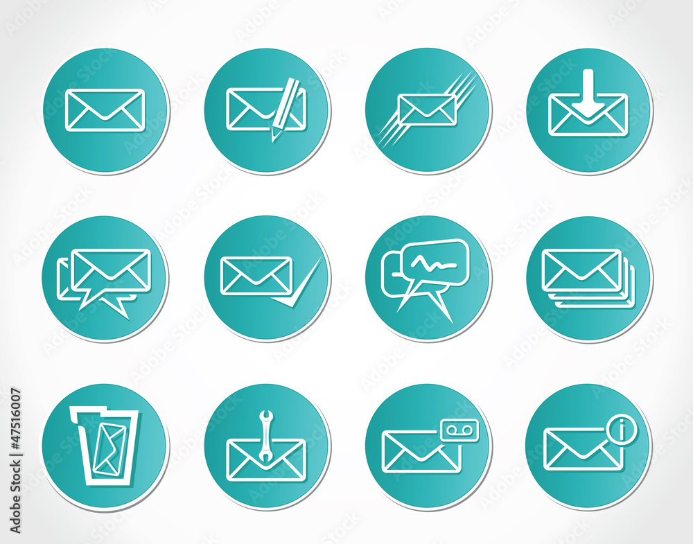 Set of web Email Icons Set of web Email Icons
