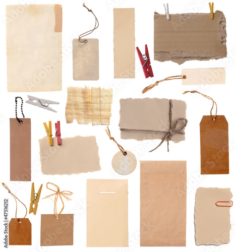  various note tags or address labels