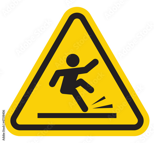 Wet floor warning sign