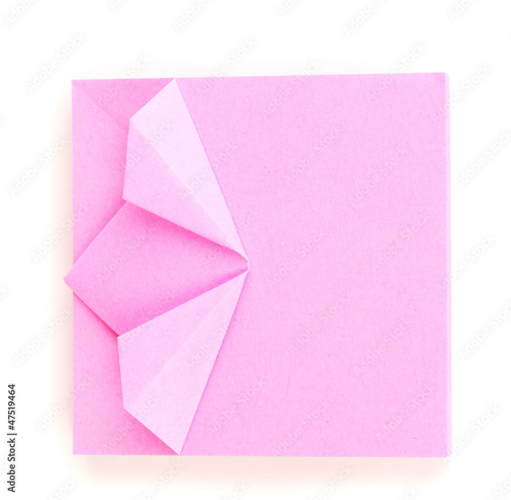 Pink sticky notes isolated on white Pink sticky notes isolated on white