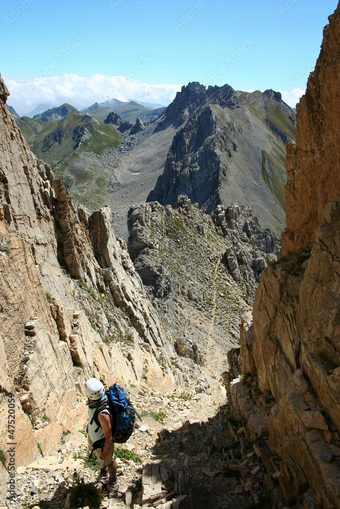Alpinista su Rocca della Meja