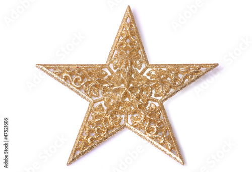 Gold glittery star
