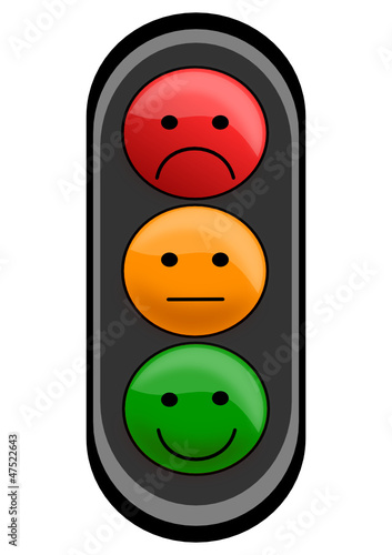 Semaphore smileys only for children as an illustration