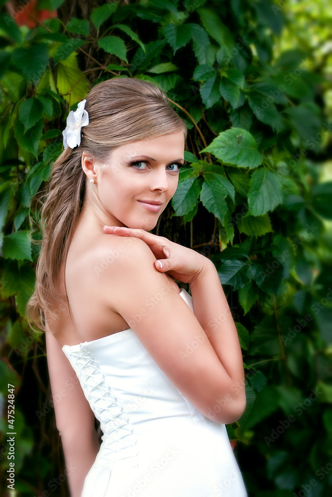 Beautiful Smiling bride close up Beautiful Smiling bride close up