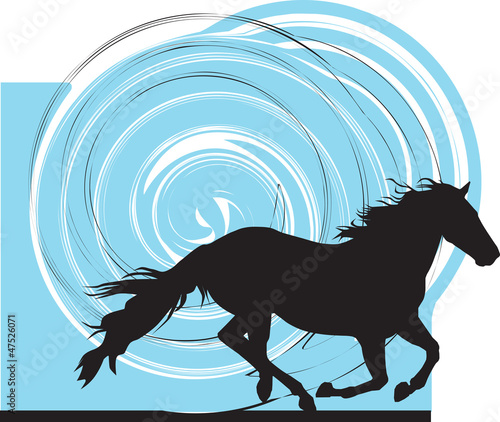 abstract horse illustration