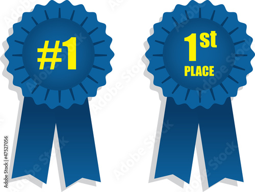 1st place winning blue ribbons