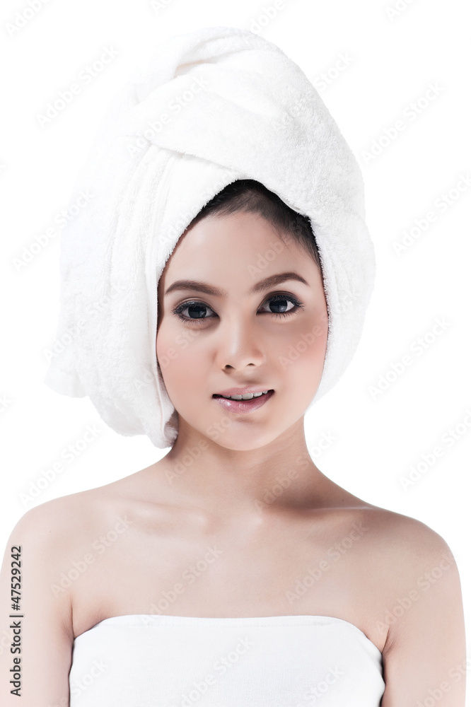 Beautiful young asian girl with fleshy face Beautiful young asian girl with fleshy face