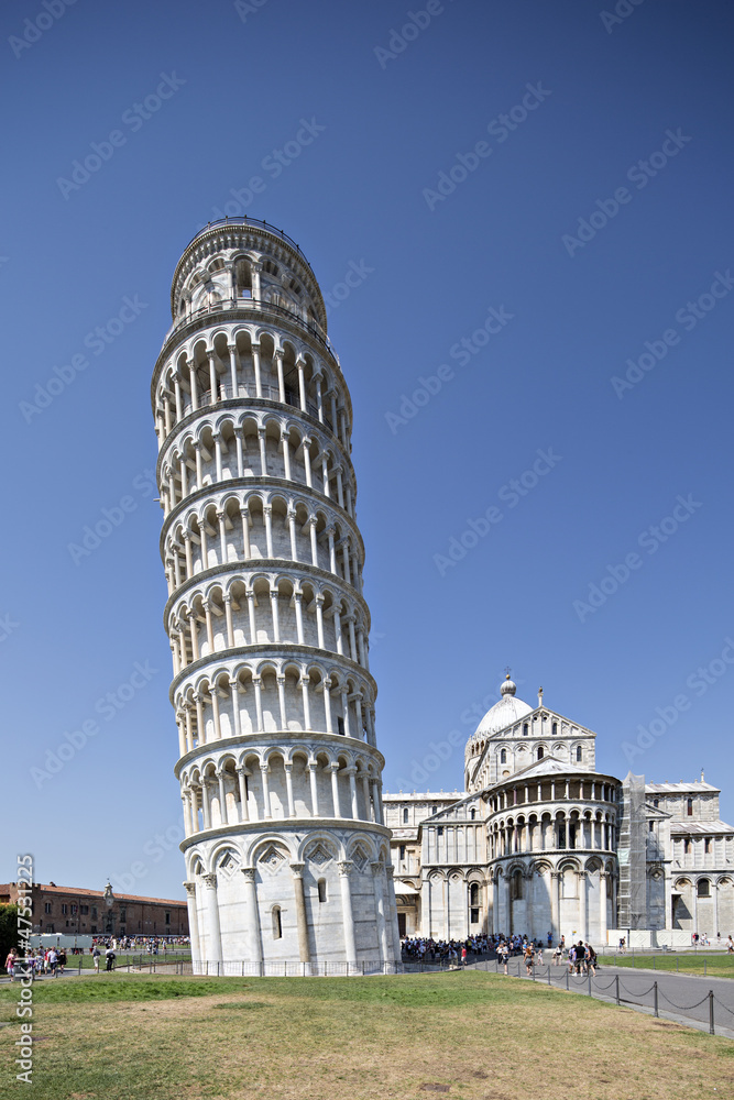 Leaning Pisa Tower and Cathedral