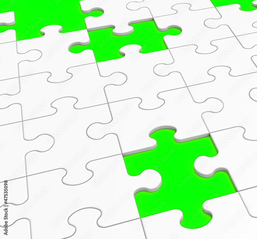 Fototapeta premium Unfinished Puzzle Showing Lost Pieces