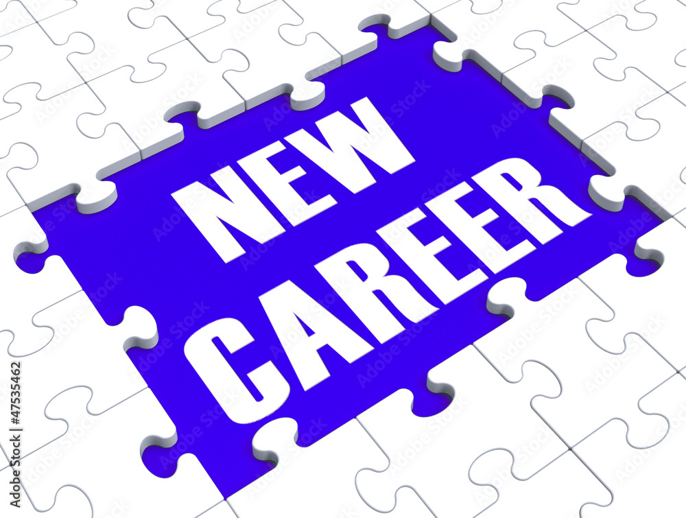 New Career Puzzle Showing Future Employment New Career Puzzle Showing Future Employment