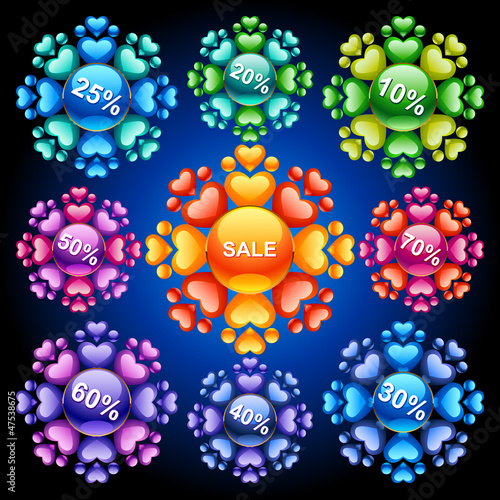 Vector discount labels