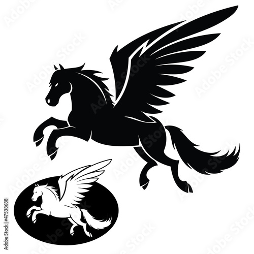 Isolated pegasus illustration