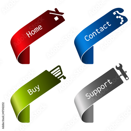 paper menu tapes - navigation button