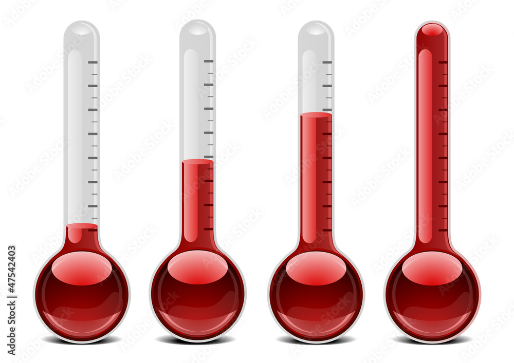 Naklejka premium red thermometers