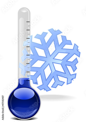 thermometer with snowflake