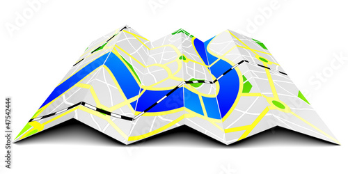 folded city map
