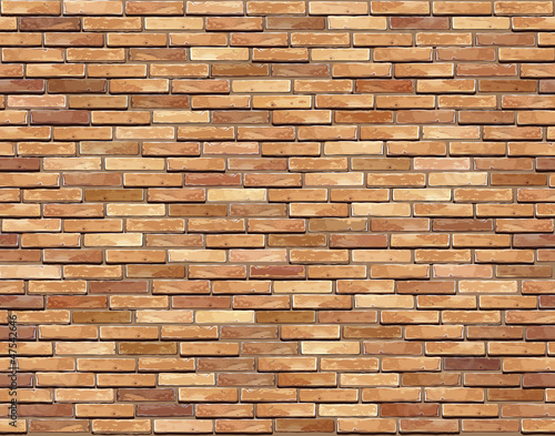 Brick wall seamless Vector illustration background - texture