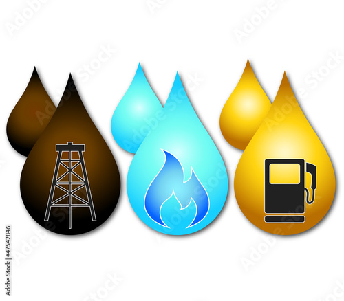 drop of gasoline, oil and gas, the design of business