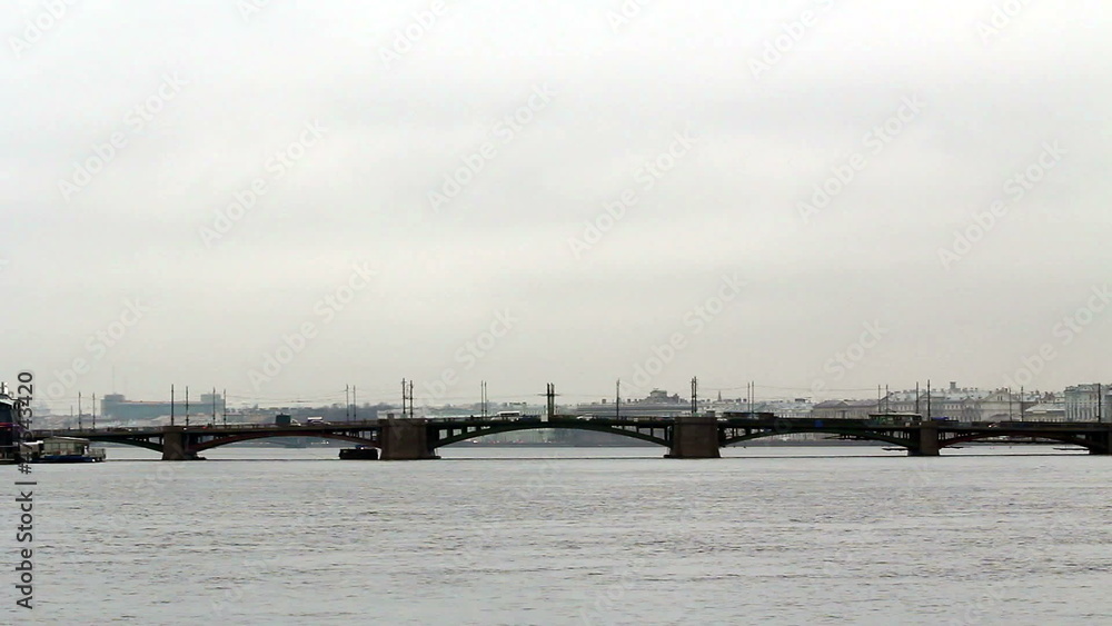 General view of the Birzhevoy Bridge (Exchange Bridge) General view of the Birzhevoy Bridge (Exchange Bridge)