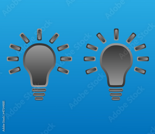 bulb with gray gradient - vector, eps10