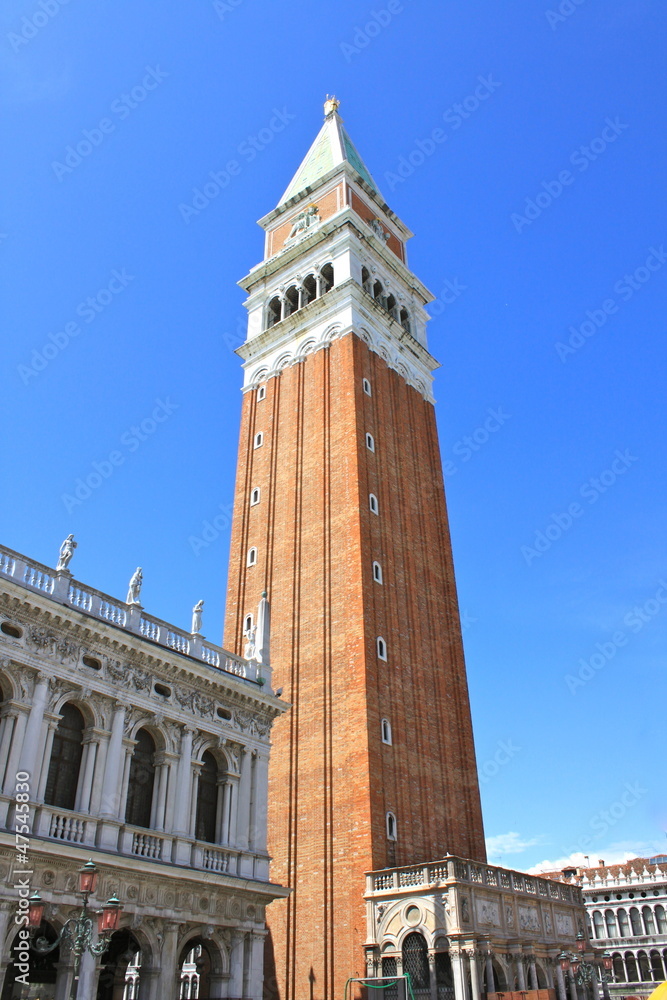 Le Campanile, Place Saint-Marc à Venise - Italie