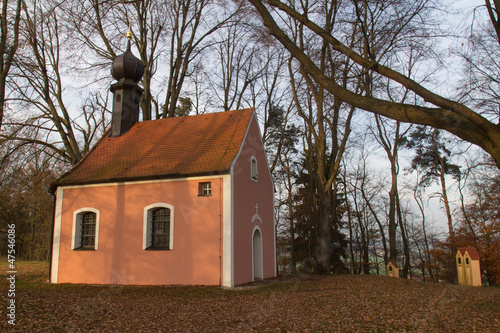 little church in autumn