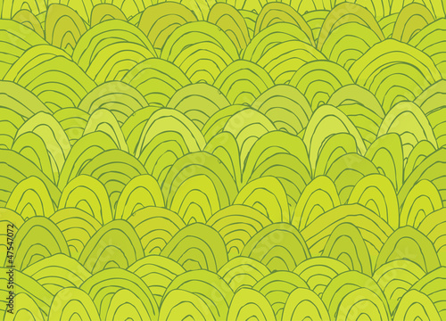 Hills Seamless Pattern in Spring (green)