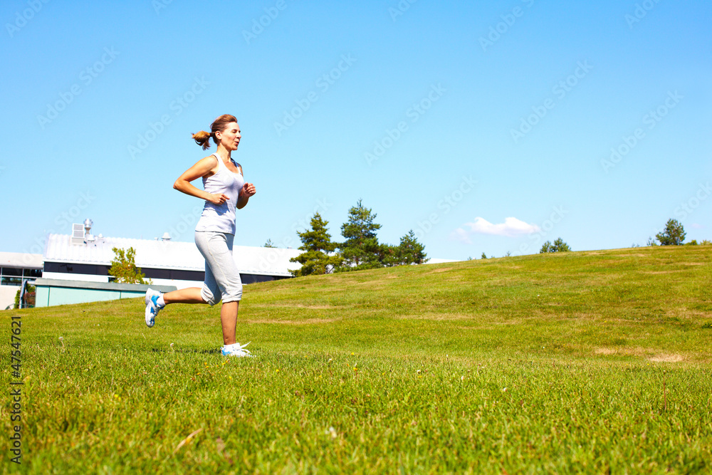 Jogging woman.