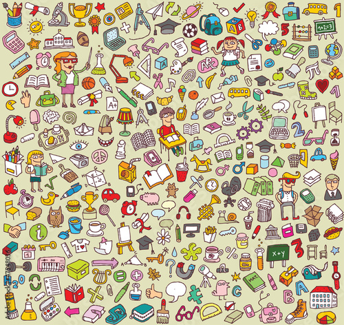 Big School Icons Collection: objects, icons, people ...